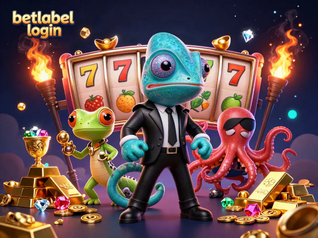 Log in to Betlabel and win with dynamic slot action featuring vibrant characters and gold treasures.